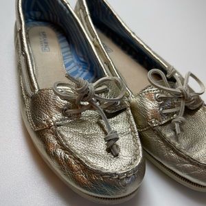 Sperry Top Siders Loafers Platinum Silver Metallic